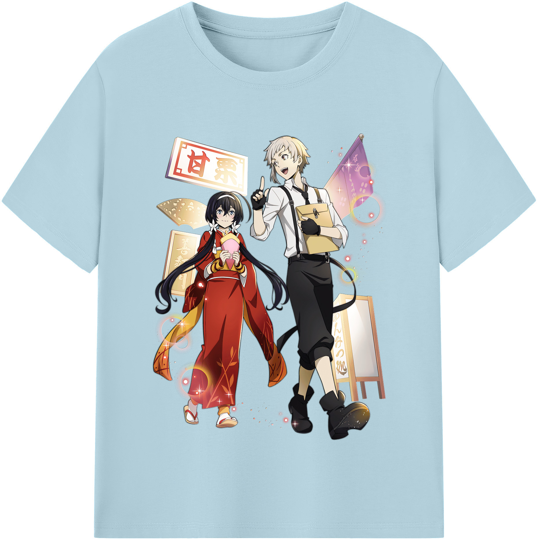 （画像用） 文豪ストレイドッグス Bungo Stray Dogs 綿100％半袖Tシャツ（フロントプリント）